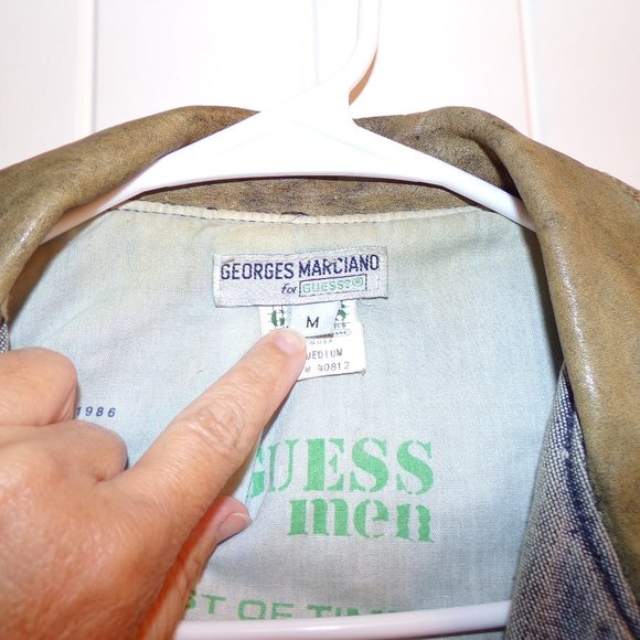 Rare True Vintage Guess Denim Bomber Jacket - Picture 5 of 5